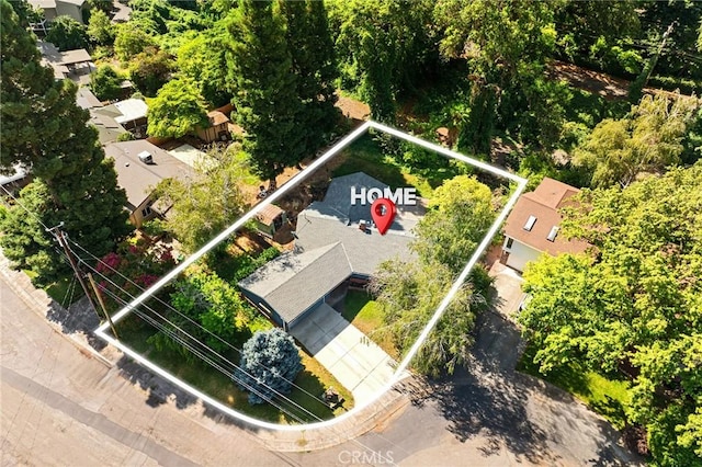 603 Reed Park Dr, Chico, CA 95926 - aerial overview of property's location with property boundaries highlighted