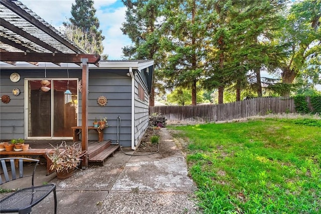 603 Reed Park Dr, Chico, CA 95926 - fenced backyard with a pergola and a patio