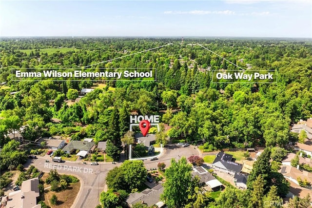 603 Reed Park Dr, Chico, CA 95926 - drone / aerial view of a heavily wooded area