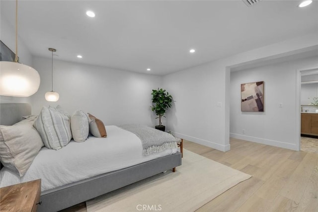 2708 Via Elevado, Palos Verdes Estates, CA 90274 - bedroom with light wood finished floors and recessed lighting