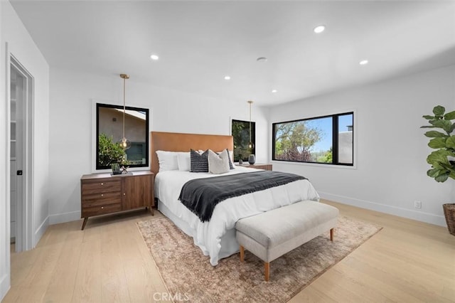 2708 Via Elevado, Palos Verdes Estates, CA 90274 - bedroom with light wood-type flooring and recessed lighting