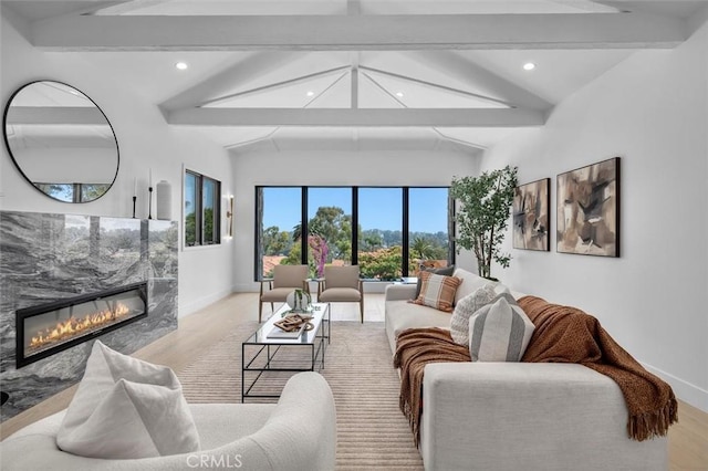 2708 Via Elevado, Palos Verdes Estates, CA 90274 - living room with a fireplace, wood finished floors, and recessed lighting