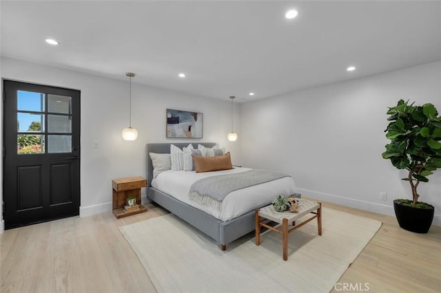 2708 Via Elevado, Palos Verdes Estates, CA 90274 - bedroom featuring recessed lighting and light wood-style flooring