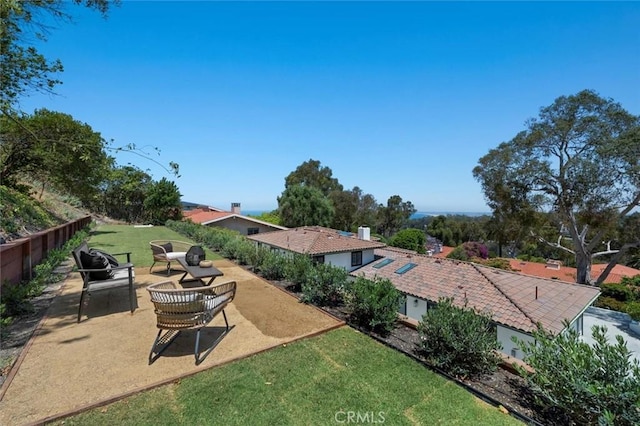 2708 Via Elevado, Palos Verdes Estates, CA 90274 - view of green lawn with a patio area