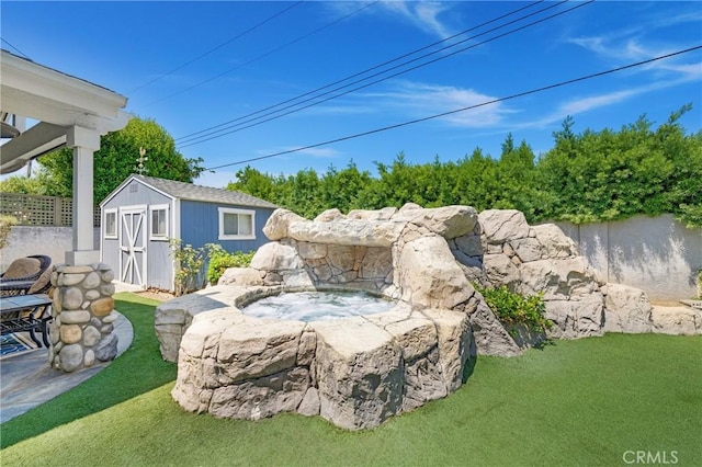 4441 Rustic Rd, Yorba Linda, CA 92886 - view of yard featuring a storage unit