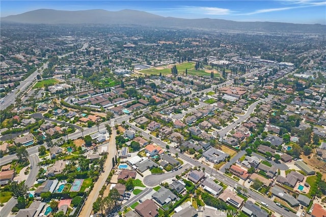 4441 Rustic Rd, Yorba Linda, CA 92886 - aerial overview of property's location with a mountain backdrop