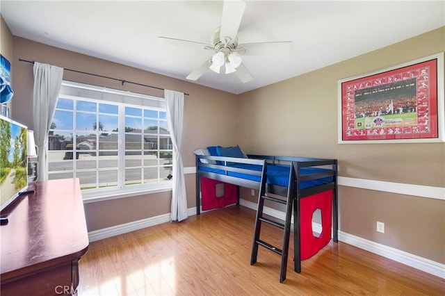 4441 Rustic Rd, Yorba Linda, CA 92886 - bedroom with wood finished floors, multiple windows, and a ceiling fan