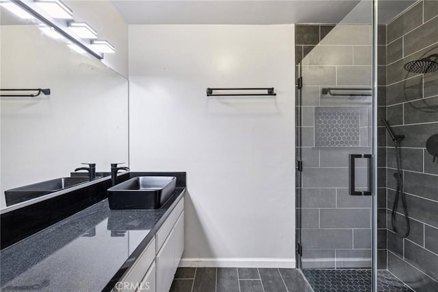 1832 E E Ave J2, Unit 2, Lancaster, CA 93535 - full bathroom with vanity and a shower stall