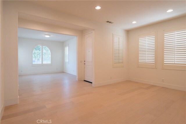 8656 Harvest Pl, Rancho Cucamonga, CA 91730 - spare room featuring light wood finished floors and recessed lighting
