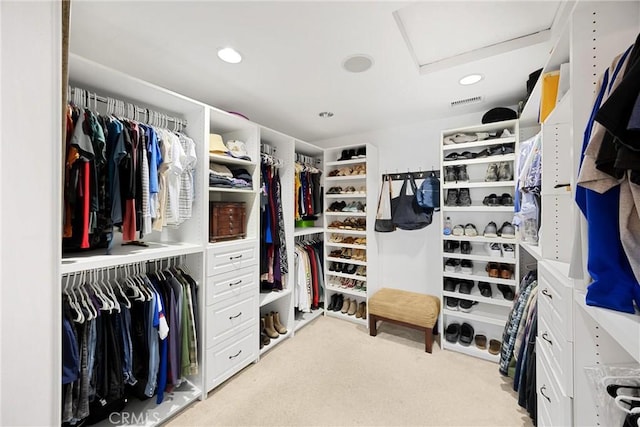 2405 E Alicia St, West Covina, CA 91792 - spacious closet featuring light colored carpet and attic access