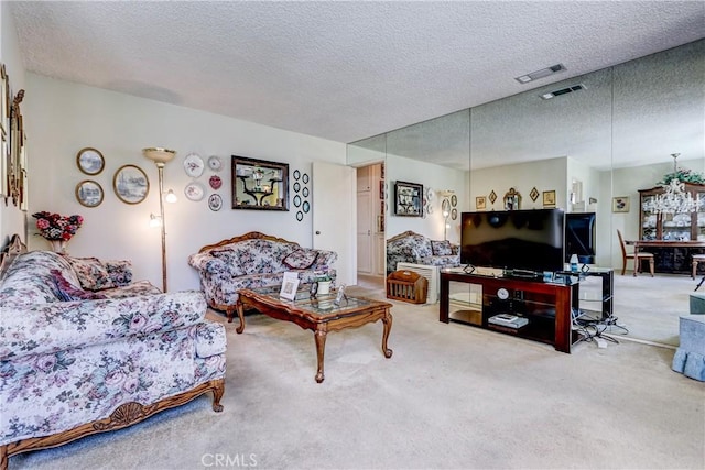 4750 W 191st St, Torrance, CA 90503 - living area with carpet floors and a textured ceiling