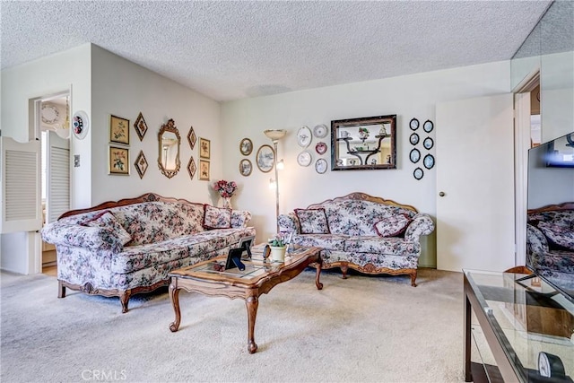 4750 W 191st St, Torrance, CA 90503 - living area featuring carpet and a textured ceiling