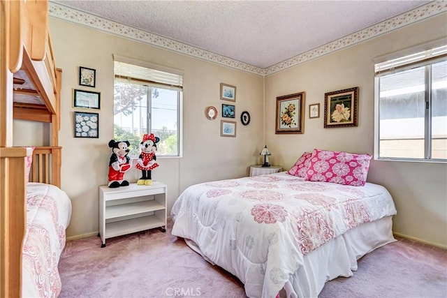 4750 W 191st St, Torrance, CA 90503 - carpeted bedroom with multiple windows and a textured ceiling