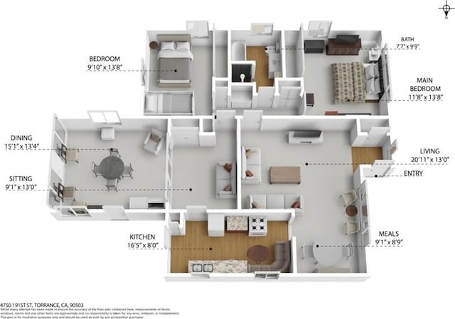 4750 W 191st St, Torrance, CA 90503 - view of property floor plan
