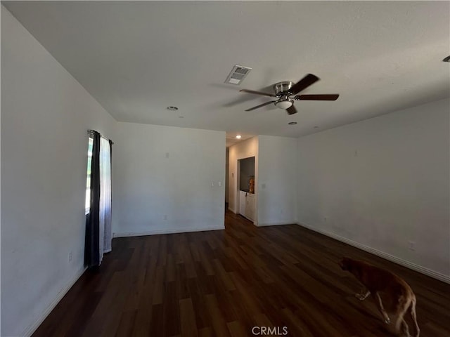 1012 Feliz Dr, Bakersfield, CA 93307 - spare room featuring wood finished floors and ceiling fan