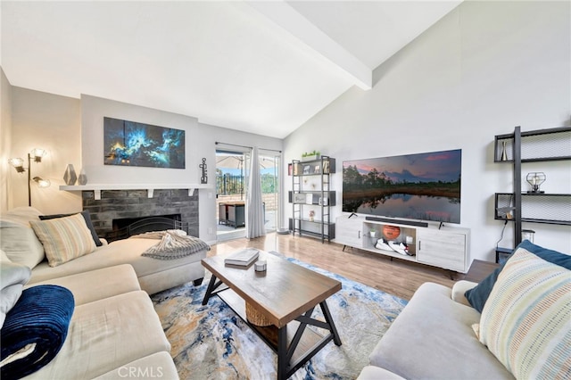 24812 Leto Cir, Mission Viejo, CA 92691 - living room with wood finished floors and a fireplace