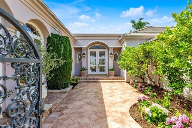 5 Marbella, Dana Point, CA 92629 - doorway to property with french doors and stucco siding