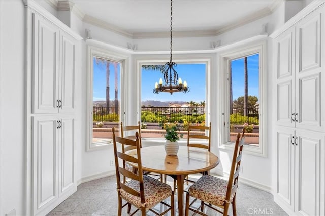 5 Marbella, Dana Point, CA 92629 - dining space with a chandelier and crown molding