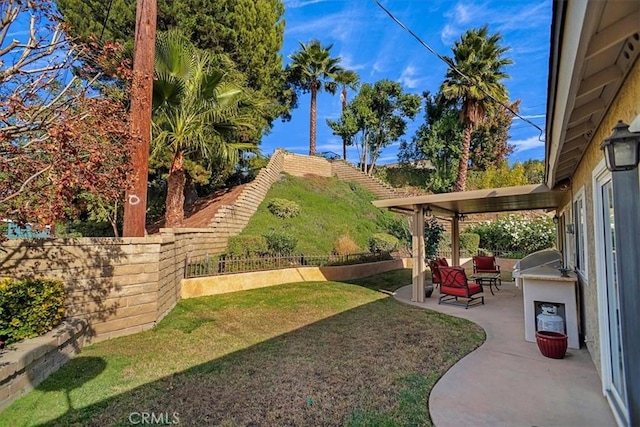 22669 Pamplico Dr, Saugus, CA 91350 - fenced backyard featuring a patio