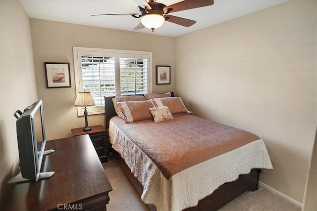 22669 Pamplico Dr, Saugus, CA 91350 - carpeted bedroom with ceiling fan and baseboards