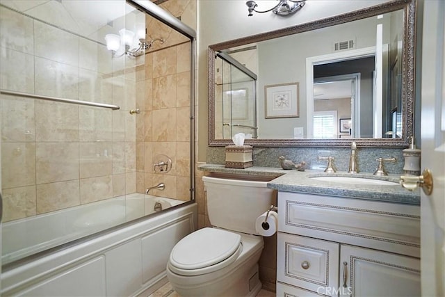 22669 Pamplico Dr, Saugus, CA 91350 - full bathroom featuring vanity, combined bath / shower with glass door, and a chandelier