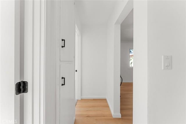 604 Sequoia St, San Bernardino, CA 92407 - hall featuring light wood-style flooring and baseboards