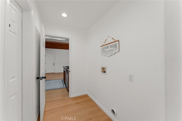 604 Sequoia St, San Bernardino, CA 92407 - corridor featuring light wood-style floors and recessed lighting
