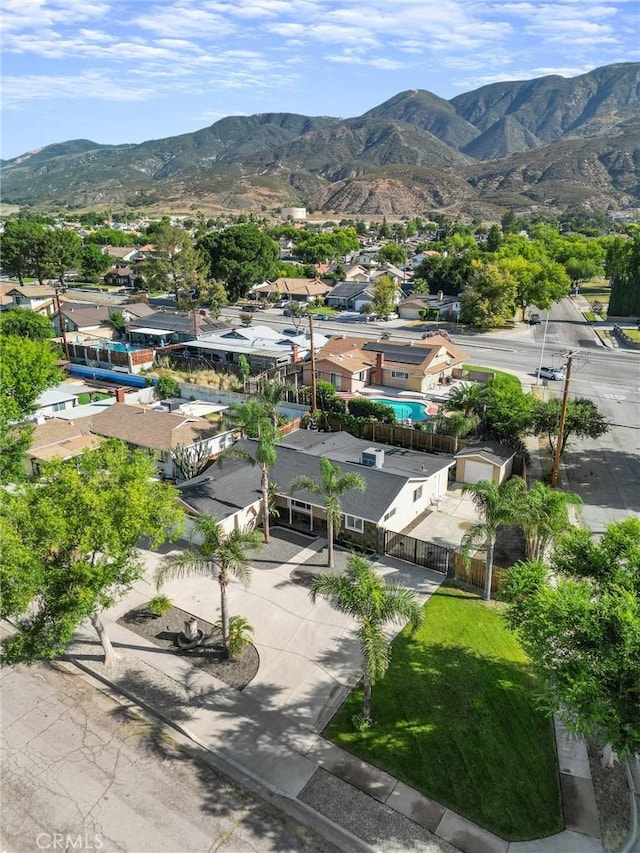604 Sequoia St, San Bernardino, CA 92407 - aerial view of a mountainous background and a pool