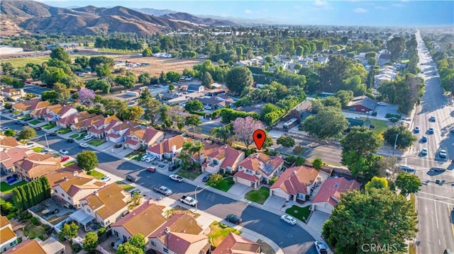 2383 Hampton Ave, Simi Valley, CA 93063 - aerial view of property's location featuring nearby suburban area and a mountainous background