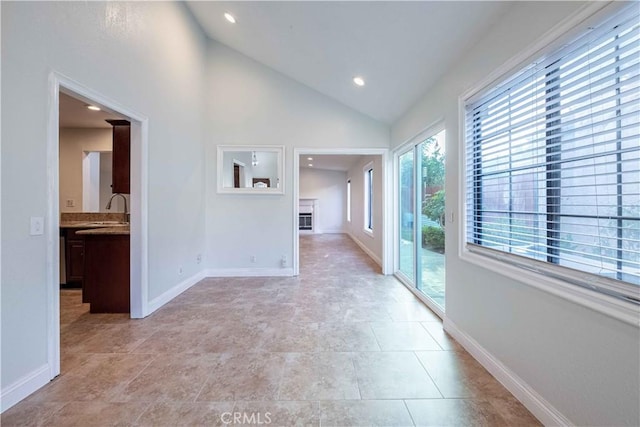 2383 Hampton Ave, Simi Valley, CA 93063 - corridor featuring lofted ceiling and recessed lighting