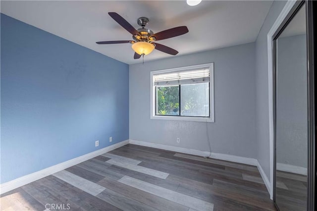 2383 Hampton Ave, Simi Valley, CA 93063 - empty room featuring dark wood-type flooring and ceiling fan
