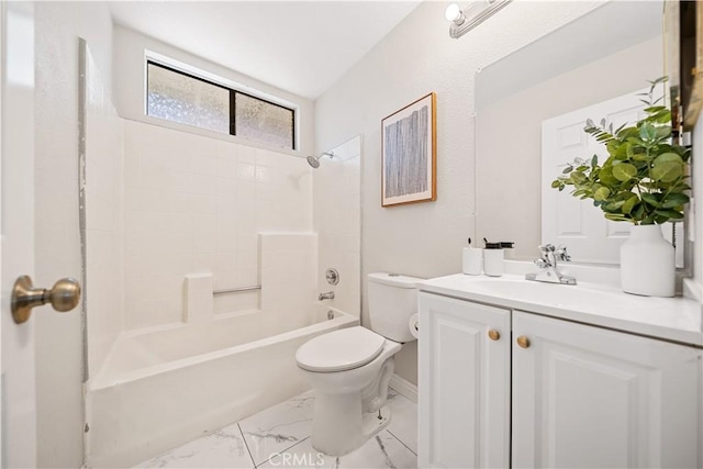 2988 Dartmouth Cir, Corona, CA 92879 - full bath with vanity, bathing tub / shower combination, and marble finish floors