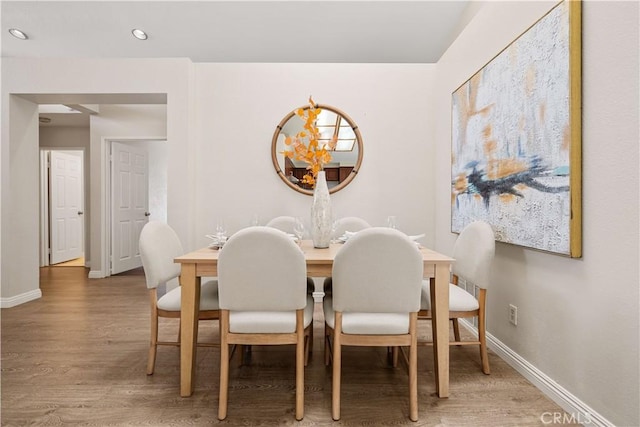 2988 Dartmouth Cir, Corona, CA 92879 - dining area with wood finished floors and recessed lighting