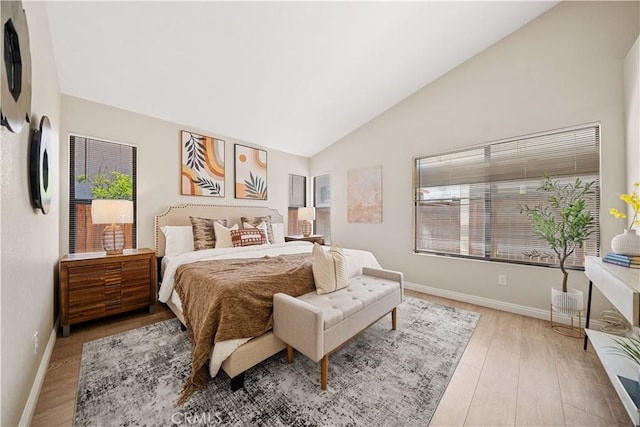 2988 Dartmouth Cir, Corona, CA 92879 - bedroom with wood finished floors and high vaulted ceiling