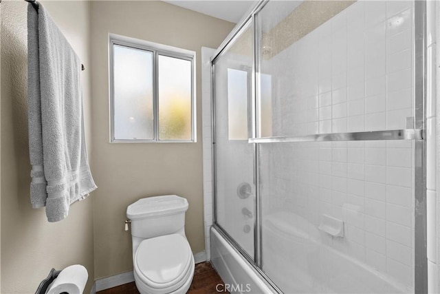 15355 Michael Crest Dr, Canyon Country, CA 91387 - full bathroom featuring toilet and shower / bath combination with glass door