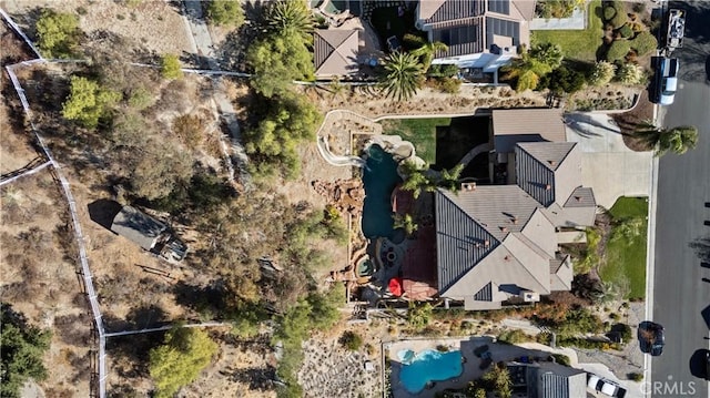 15355 Michael Crest Dr, Canyon Country, CA 91387 - drone / aerial view of a pool area