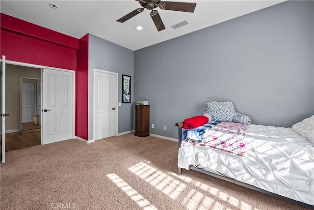15355 Michael Crest Dr, Canyon Country, CA 91387 - bedroom featuring carpet flooring and ceiling fan