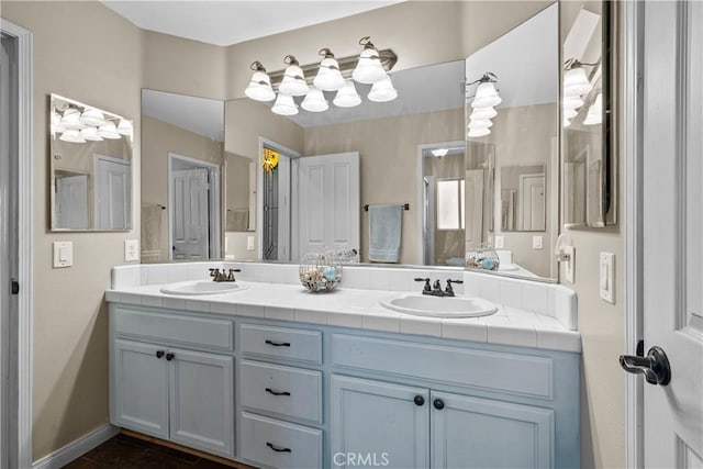 15355 Michael Crest Dr, Canyon Country, CA 91387 - bathroom featuring double vanity