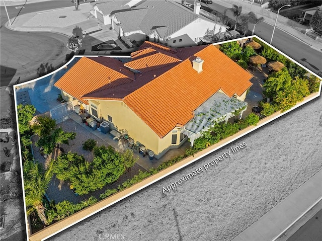 2157 Pecan Tree St, Hemet, CA 92545 - aerial view of property and surrounding area with property boundaries highlighted