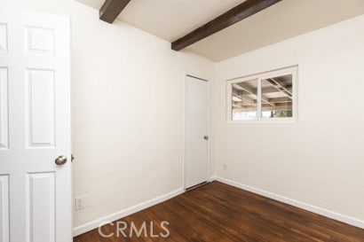 1939 S Broadway, Escondido, CA 92025 - unfurnished room featuring beam ceiling and dark wood finished floors