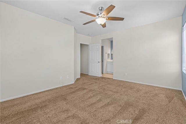 39635 Columbia Union Dr Unit C, Murrieta, CA 92563 - spare room featuring a ceiling fan and light colored carpet