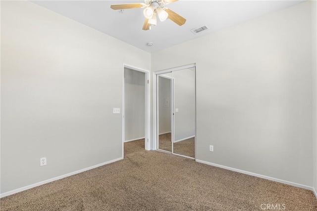 39635 Columbia Union Dr Unit C, Murrieta, CA 92563 - unfurnished bedroom featuring carpet flooring, a closet, and a ceiling fan