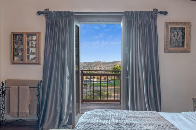 24042 Ingomar St, West Hills, CA 91304 - bedroom with access to exterior and a mountain view