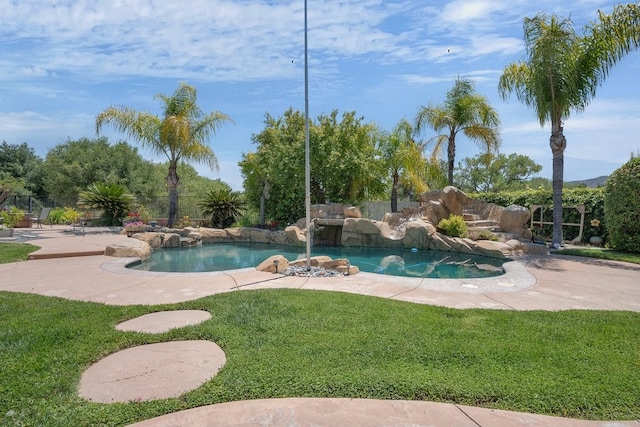 42207 Kimberly Way, Murrieta, CA 92562 - outdoor pool featuring a lawn and a patio