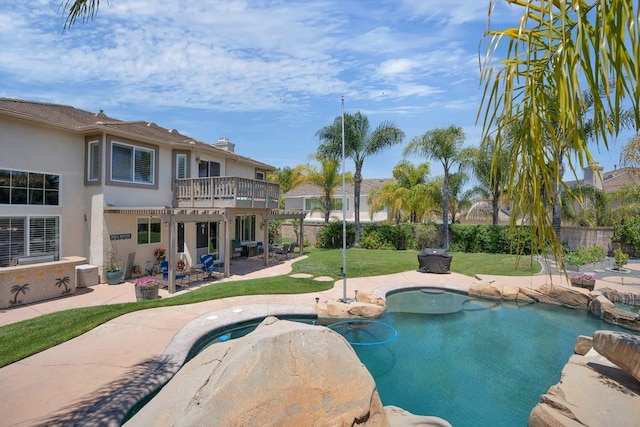42207 Kimberly Way, Murrieta, CA 92562 - view of swimming pool with a patio area and a fenced backyard