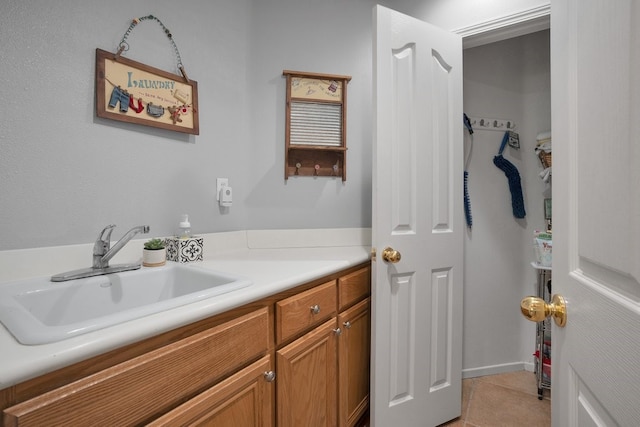 42207 Kimberly Way, Murrieta, CA 92562 - bathroom with vanity and tile patterned floors