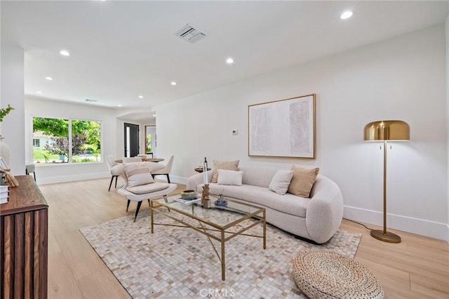 439 S Lamer St, Burbank, CA 91506 - living room with recessed lighting and light wood-type flooring