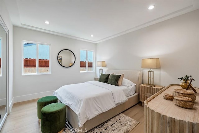439 S Lamer St, Burbank, CA 91506 - bedroom featuring light wood-style flooring and recessed lighting