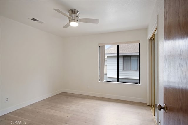 3350 M St Unit 33, Merced, CA 95348 - spare room featuring light wood-type flooring and ceiling fan