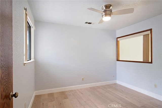 3350 M St Unit 33, Merced, CA 95348 - empty room with light wood-style floors and a ceiling fan